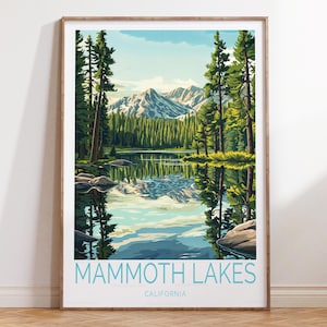 Mammoth Lakes Kalifornien Reiseplakat, Kalifornien Reisedruck, Mammoth Lakes Wandkunst, Wohnkultur Geschenke, Hochzeitsgeschenke