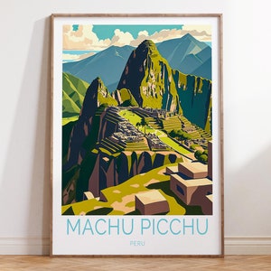 Machu Picchu Peru Travel Poster, Cusco City Wall Art, Machu Picchu Travel Print, City Personalised Gifts, Travel Gifts