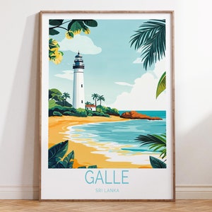 Galle Sri Lanka Travel Poster, Sri Lanka Travel Wall Art, Galle Sri Lanka Print, Birthday Present, Wedding Present