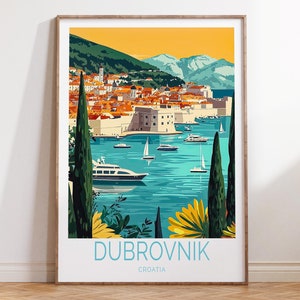Dubrovnik Croatia Poster, Dubrovnik Travel Wall Art, Croatia Travel Print, City Personalised Gifts, Birthday Gifts, Home Decor