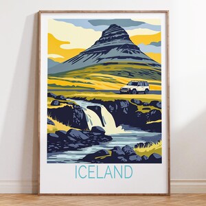 Iceland Island Poster, Iceland Travel Wall Art, Iceland Travel Print, City Personalised Gifts, Travel Gifts, Home Decor