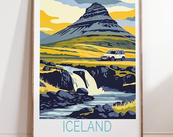 Póster de la isla de Islandia, arte mural de viaje a Islandia, impresión de viaje a Islandia, regalos personalizados de la ciudad, regalos de viaje, decoración del hogar