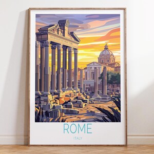 Rome Italy Custom Travel Poster, Rome Wall Art, Italy Travel Print, City Personalised Gifts, Travel Gifts, Home Decor