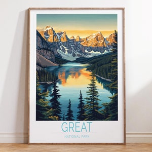 Impresión de arte mural de la Gran Cuenca, póster de viaje al Parque Nacional de la Gran Cuenca, impresión del Parque Nacional de Nevada, regalos para inauguración de la casa