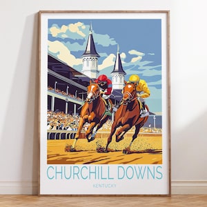 Churchill Downs Kentucky Poster, Churchill Downs Wall Art, Horse Racing Travel Print, City Personalised Gifts, Wedding Gifts