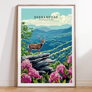 Shenandoah Reiseplakat, Shenandoah National Park Wandkunst, Virginia Wall Art Print, Geburtstagsgeschenk, Hochzeitsgeschenk