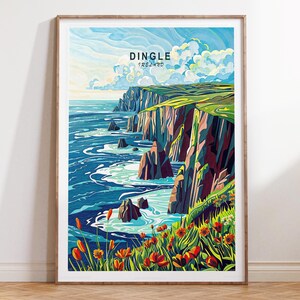 Dingle Wand Kunst Druck, County Kerry Reise Poster, Irland Wand Kunst, Dingle Irland Poster, Reisegeschenke, Geburtstagsgeschenke