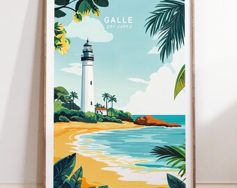 Galle Sri Lanka Poster, Galle Travel Wall Art, Galle Sri Lanka Travel Print, Birthday Present, City Personalised Gifts