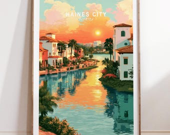 Florida Poster, Haines City Sunset Print, Usa Landscape