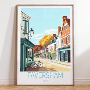 Faversham Kent England Reisedruck, England Reise Poster, Faversham Kent Reise Wandkunst, Geburtstagsgeschenke, Wohndekor