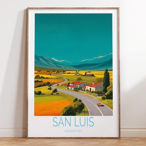 San Luis Argentinien Reise Poster, Argentinien Wand Kunst Druck, San Luis Reise Poster, House Warming Geschenke, Geburtstagsgeschenke