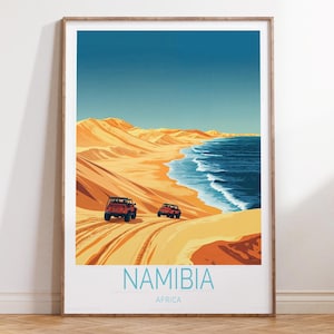 Namibia Africa Travel Poster, Africa Travel Print, Namibia Travel Wall Art, Personalised Travel Gifts, Birthday Gifts