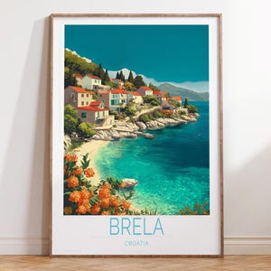 Brela Croatia Travel Wall Art, Croatia Travel Poster, Brela Travel Print, Home Decor, Birthday Gifts, Wedding Gifts