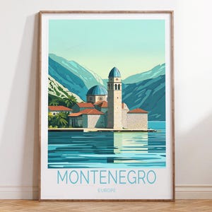 Montenegro Europe Travel Print, Europe Travel Poster, Montenegro Travel Wall Art, Personalised Travel Gifts, Home Decor