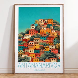 Antananarivo Madagascar Travel Poster, Madagascar Travel Print Antananarivo Travel Wall Art, Home Decor Gifts, Birthday Gifts