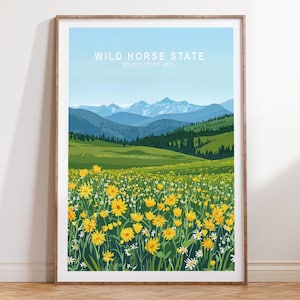 Impression de voyage Wild Horse State Recreation Area, Wild Horse State Recreation Area Nevada voyage art mural, affiche de voyage Nevada, cadeaux d'anniversaire