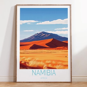 Namibia Africa Travel Wall Art, Africa Travel Poster, Namibia Travel Print, Custom Travel Poster, Home Decor  Gifts