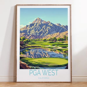 Pga West California Travel Poster, California Travel Wall Art, Pga West Travel Print, Home Decor Gifts, Birthday Gifts