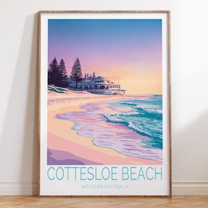 Cottesloe Beach Western Australia Reisedruck, Western Australias Wand Kunst, Cottesloe Beach Reise Poster, Hochzeitsgeschenke