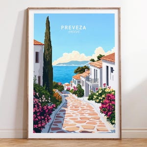 Preveza Wand Kunst Druck, Griechenland Reise Poster, Preveza Griechenland Reise Druck, Minimalistisches Reise Poster, Hochzeitsgeschenk