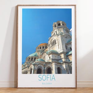 Sofia Travel Poster, Sofia Bulgaria Wall Art Print, Bulgaria Travel Print, Home Decor, Birthday Gifts, Wedding Gifts