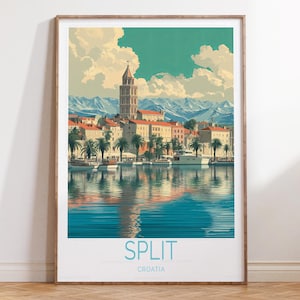 Split Kroatien Reise Print, Split Reise Poster, Kroatien Wand Kunst Print, Home Decor, Geburtstagsgeschenke, Hochzeitsgeschenke