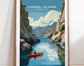 Channel Islands Travel Poster, Channel Islands Travel Wall Art, National Park Print, California Poster, Travel Print