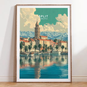 Split Travel Print, Split Croatia Travel Wall Art, Croatia Travel Print, Minimalist Travel Poster, Home Decor Gifts