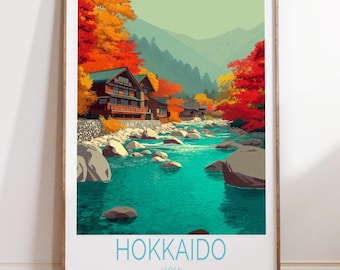 北海道日本旅行ポスター：北の島の風景画 - Etsy 日本