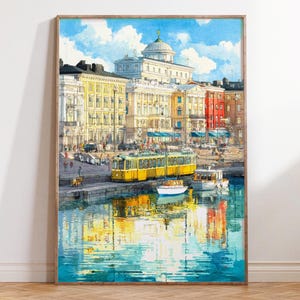 Finland Watercolor Painting - Etsy
