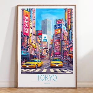 Tokyo Japan Travel Print, Japan Travel Wall Art, Tokyo Travel Poster, Custom Travel Poster, Personalized Travel Gifts