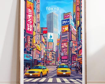 Tokyo Japan Travel Poster, Japan Reisedruck, Tokyo Wand Kunst Druck, Minimalistisches Reise Poster, House Warming Geschenke