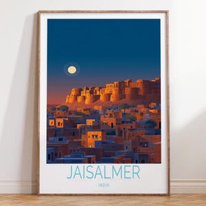 Jaisalmer India Travel Print, Indien Reise Poster, Jaisalmer Wand Kunst Print, House Warming Geschenke, Geburtstagsgeschenk