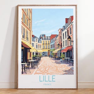 Lille France Travel Wall Art, France Travel Poster, Lille Travel Print, House Warming Gifts, Personalised Travel Gifts