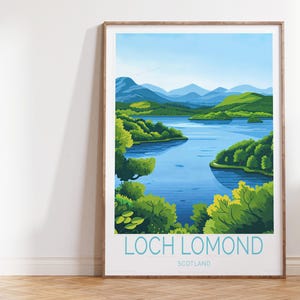 Loch Lomond Schottland Reise Poster, Schottland Wand Kunst Druck, Loch Lomond Reise Druck, Home Decor, personalisierte Geschenke
