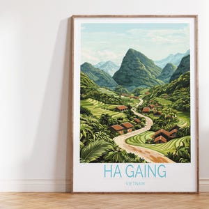 Ha Gaing Reise Poster, Vietnam Wand Kunst Druck, Ha Gaing Vietnam Reise Druck, personalisierte Reise Geschenke, Wohnkultur Geschenke