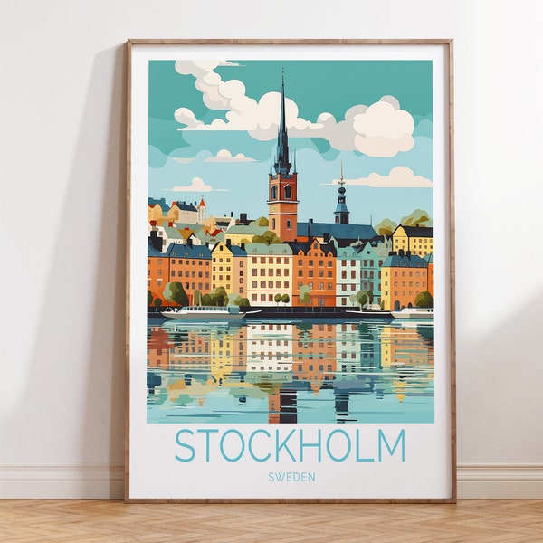 Stockholm Sweden Travel Poster, Stockholm Sweden Poster, Stockholm Sweden Travel Wall Art, Sweden Travel Gift, Traveler Gift