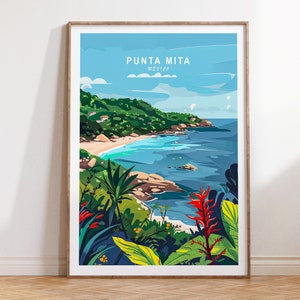 Punta Mita Reise-Druck, Mexiko Punta Mita Wandkunst, Punta Mita Mexiko Küste Poster, Hochzeitsreise Geschenke, personalisierte Geschenke