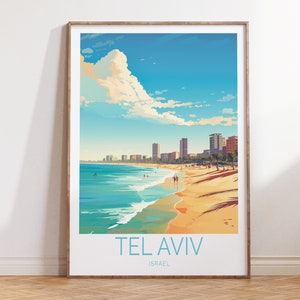 Tel Aviv Israel Travel Poster, Tel Aviv Israel Poster, Tel Aviv Israel Travel Wall Art, Tel Aviv Israel Travel Gift, Tel Aviv Print