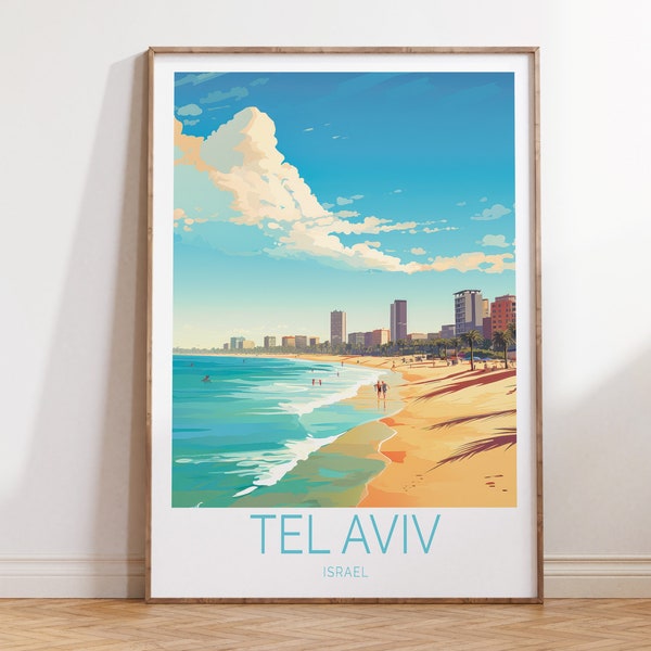 Tel Aviv Israel Reise Poster, Tel Aviv Israel Poster, Tel Aviv Israel Reise Wandkunst, Tel Aviv Israel Reise Geschenk, Tel Aviv Print