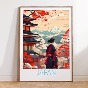 Japan Travel Poster, Japan Tokyo Poster, Japan Travel Wall Art, Japan Travel Gift, Japanese Poster, Birthday Gift, Traveler Gift
