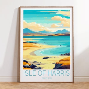 Isle Of Harris Scotland Custom Travel Poster, Scotland Travel Wall Art, Isle Of Harris Travel Print, Home Decor Gifts