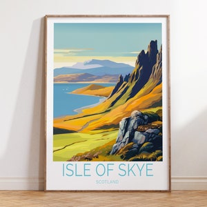 Isle of Skye Scotland Travel Poster, Isle of Skye Scotland Poster, Isle of Skye Scotland Travel Wall Art, Scotland Travel Gift