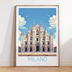 Poster di viaggio Milano Poster di viaggio Italia, Poster di viaggio Milano, Poster di viaggio Milano Italia, Poster di viaggio Milano Italia