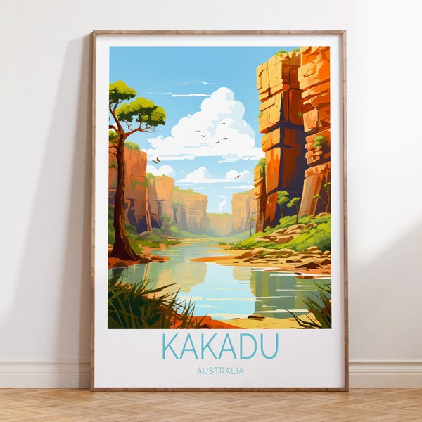 Kakadu National Park Travel Poster, Kakadu Australia Wall Art, Kakadu Park Travel Gifts, Australia National Parks Travel Poster