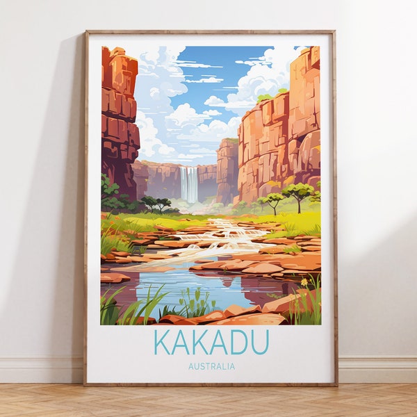 Kakadu National Park Travel Poster, Kakadu Australia Wall Art, Kakadu Park Travel Gifts, Australia National Parks Travel Poster
