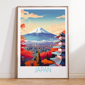 Japan Travel Poster, East Asia Travel Poster, Japan Travel Gift, Japan Wall Decor, Birthday Gift