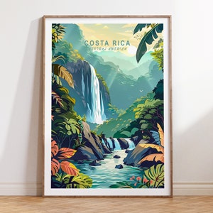 Costa Rica Central America Travel Print, Central America Poster, Costa Rica Wall Art, Personalised Gifts, Birthday Present