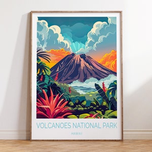 Volcanoes Hawaii Poster Druck, Volcanoes National Park Wandkunst, Hawaii Wanddekor, personalisiertes Geschenk, Geburtstagsgeschenke