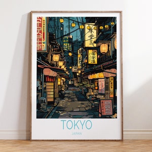 Tokyo Travel Poster, Tokyo Japan Wall Decor, Japanese Traveler Gifts, Tokyo Wall Art, Wedding Present, Personalised Gifts